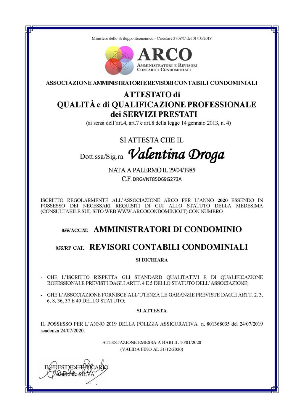 Amministratore Certificato e Revisore contabile ARCO